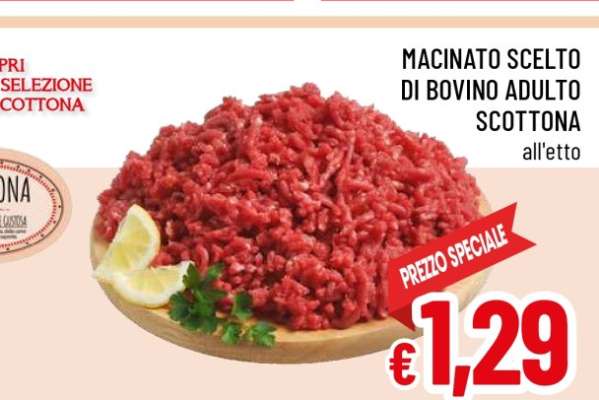 Macinato Scelto di Bovino Adulto Scottona