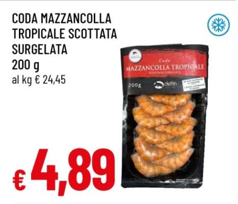 CODA MAZZANCOLLA TROPICALE SCOTTATA SURGELATA