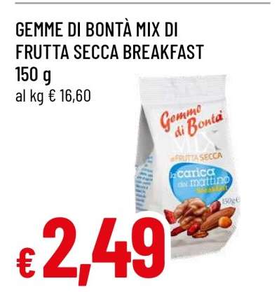 GEMME DI BONTÀ MIX DI FRUTTA SECCA BREAKFAST