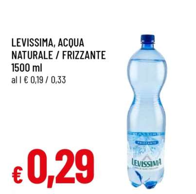 LEVISSIMA, ACQUA NATURALE / FRIZZANTE 1500 ml