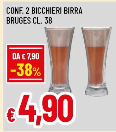 CONF. 2 BICCHIERI BIRRA BRUGES CL. 38
