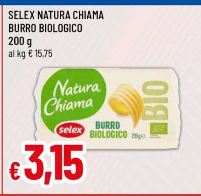 SELEX NATURA CHIAMA BURRO BIOLOGICO