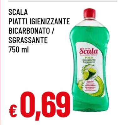 SCALA PIATTI IGIENIZZANTE BICARBONATO / SGRASSANTE