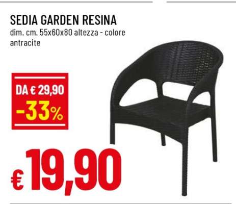 SEDIA GARDEN RESINA