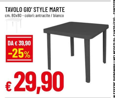 TAVOLO GIO' STYLE MARTE