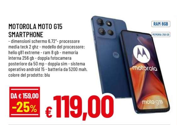 MOTOROLA MOTO G15 SMARTPHONE