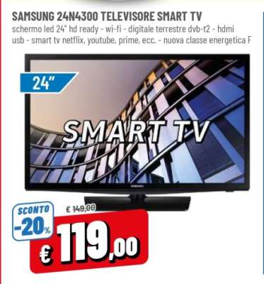SAMSUNG 24N4300 TELEVISORE SMART TV