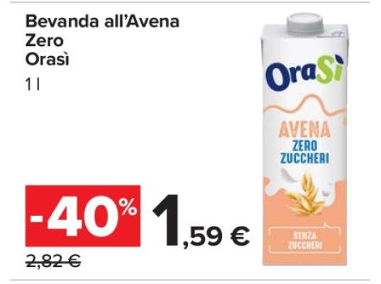 Bevanda all’Avena Zero OraSì