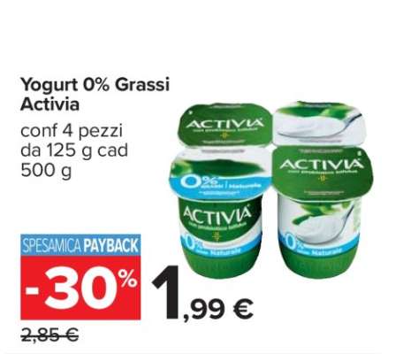Yogurt 0% Grassi Activia