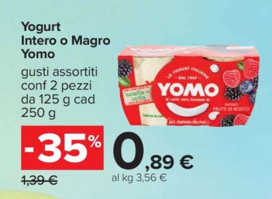 YOGURT INTERO O MAGRO YOMO