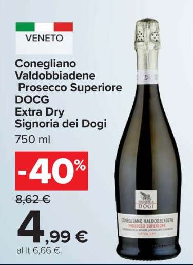 Conegliano Valdobbiadene Prosecco Superiore DOCG Extra Dry Signoria dei Dogi