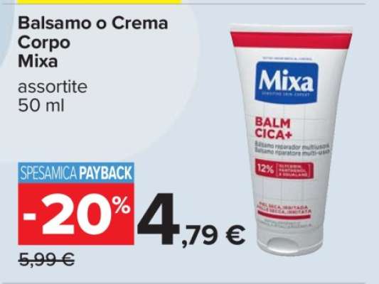 Balsamo o Crema Corpo Mixa