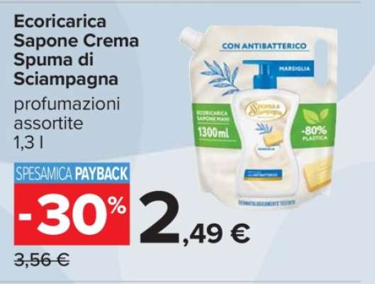 Ecoricarica Sapone Crema Spuma di Sciampagna