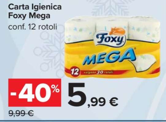 Carta Igienica Foxy Mega