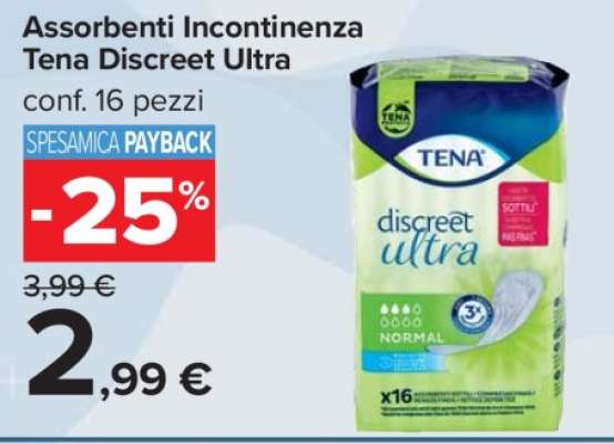 Assorbenti Incontinenza Tena Discreet Ultra