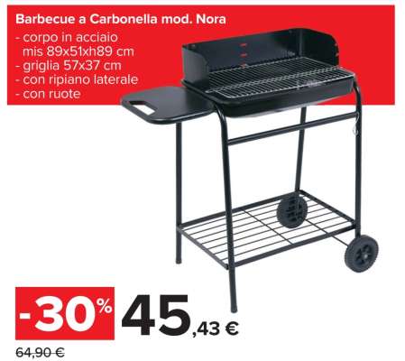 Barbecue a Carbonella mod. Nora