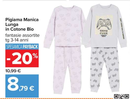 Pigiama Manica Lunga in Cotone Bio