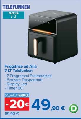 Friggitrice ad Aria 7 LT Telefunken