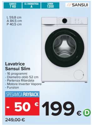 Lavatrice Sansui Slim