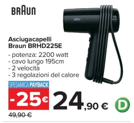 Asciugacapelli Braun BRHD225E