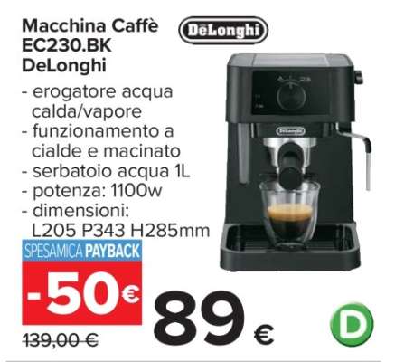 Macchina Caffè EC230.BK DeLonghi