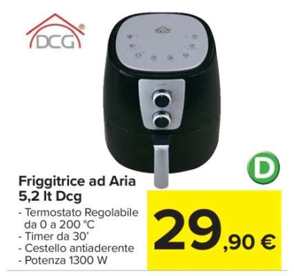 Friggitrice ad Aria 5,2 lt Dcg