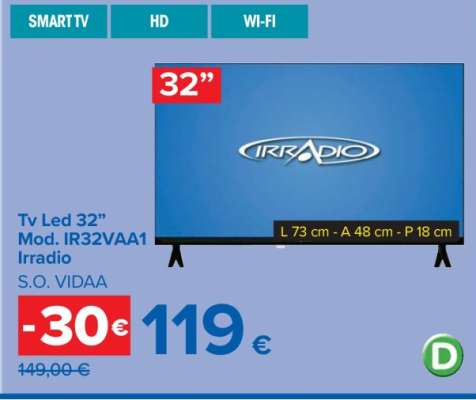 Tv Led 32” Mod. IR32VAA1 Irradio