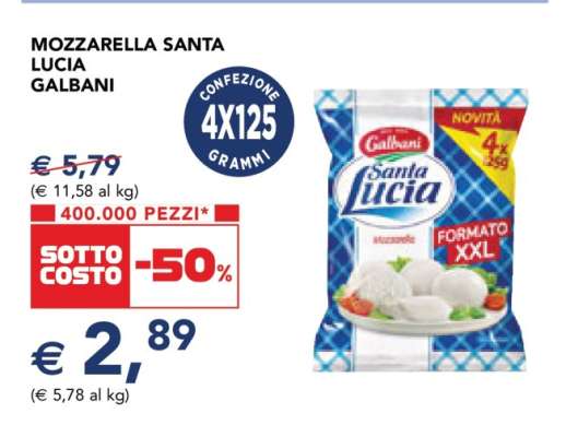 MOZZARELLA SANTA LUCIA GALBANI