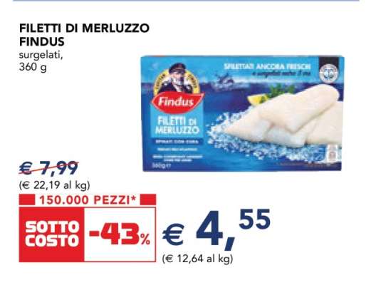 Filetti di Merluzzo Findus