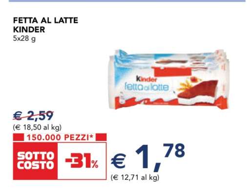 Fetta al Latte Kinder