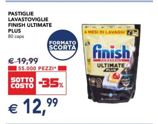 PASTIGLIE LAVASTOVIGLIE FINISH ULTIMATE PLUS