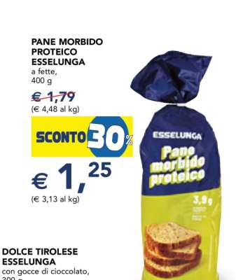 PANE MORBIDO PROTEICO ESSELUNGA