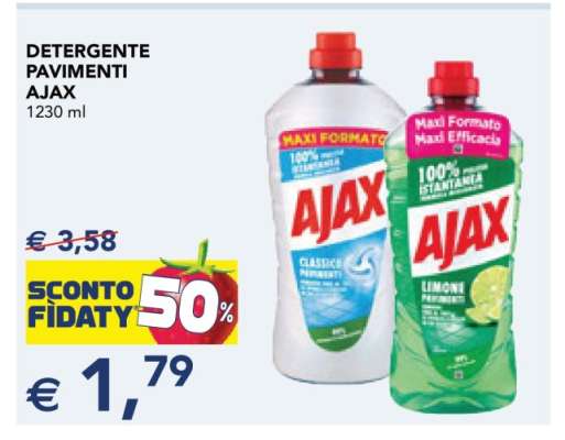 Detergente pavimenti Ajax