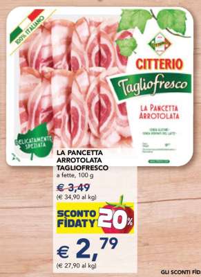 LA PANCETTA ARROTOLATA TAGLIOFRESCO