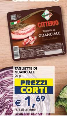 TAGLIETTE DI GUANCIALE