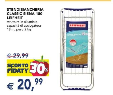 STENDIBIANCHERIA CLASSIC SIENA 180 LEIFHEIT