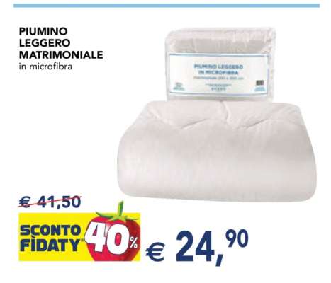 PIUMINO LEGGERO MATRIMONIALE