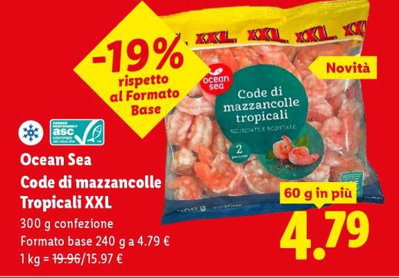 Ocean Sea Code di mazzancolle Tropicali XXL