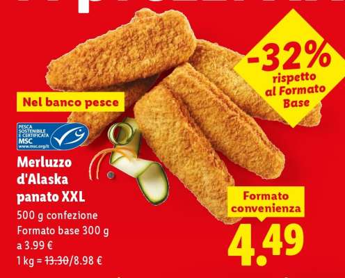 Merluzzo d’Alaska panato XXL