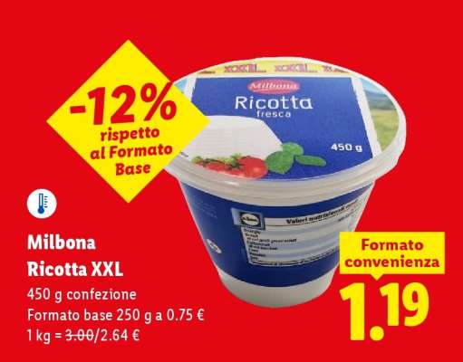 Milbona Ricotta XXL