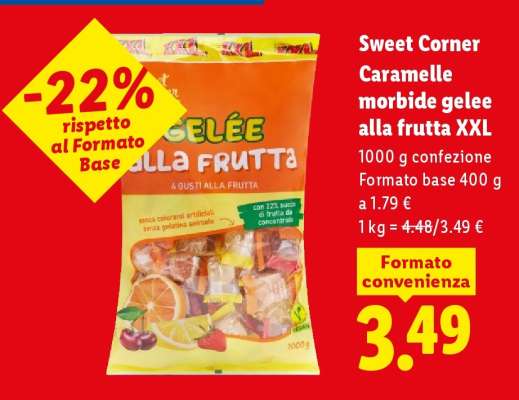 Sweet Corner Caramelle morbide gelée alla frutta XXL