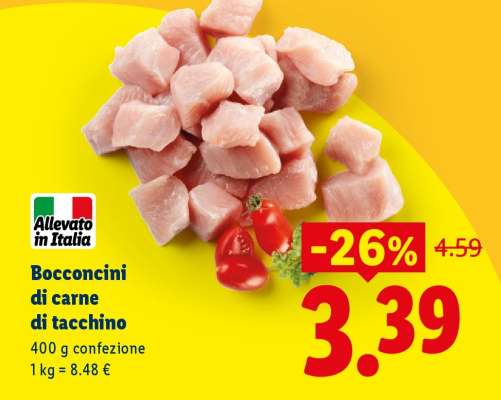 Bocconcini di carne di tacchino
