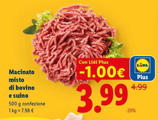 Macinato misto di bovino e suino