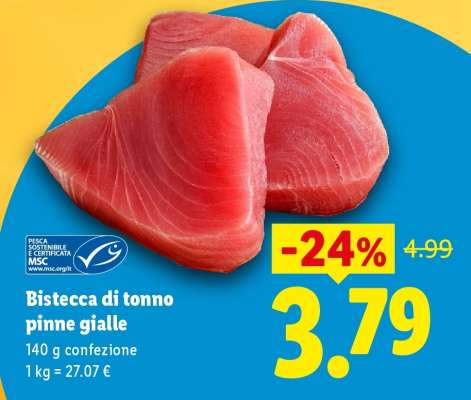 Bistecca di tonno pinne gialle
