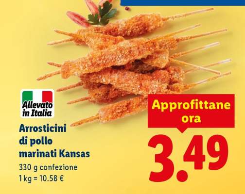 Arrosticini di pollo marinati Kansas