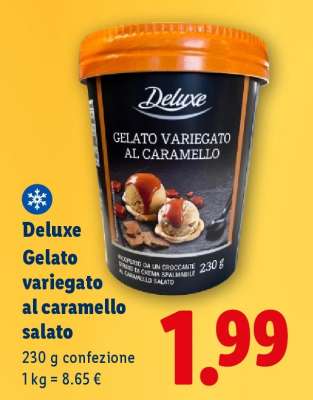 Deluxe Gelato variegato al caramello salato