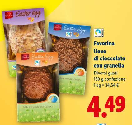 Favorina Uovo di cioccolato con granella