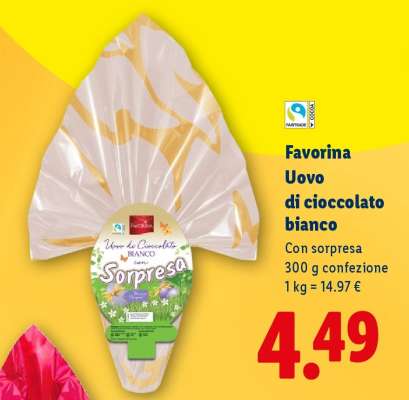 Favorina Uovo di cioccolato bianco