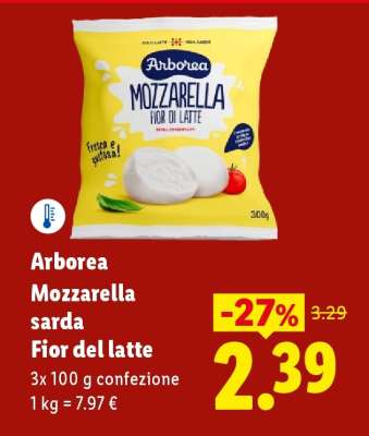 Arborea Mozzarella sarda Fior di latte