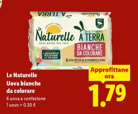 Le Naturelle Uova bianche da colorare